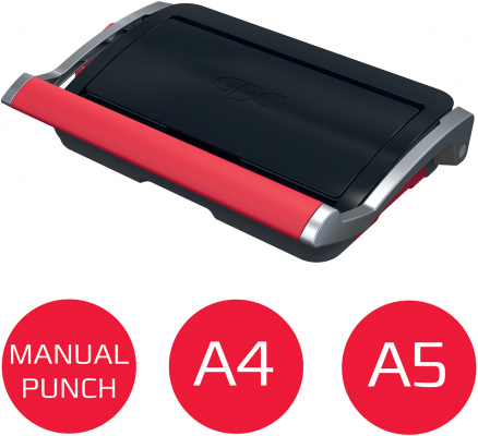 Masina de indosariat GBC CombBind CB15, manuala, cu spire din plastic, A4, 15/165 coli, negru-argintiu